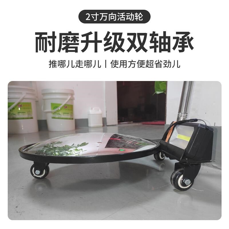V4车底检查镜车顶集装箱万向伸缩检测反光镜汽车底盘探测凸面LED