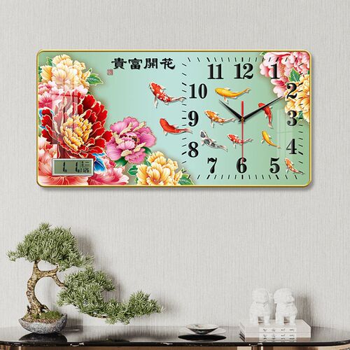 餐厅装饰画时钟简约现代壁挂钟表客厅创意家用静音挂钟V2023新款