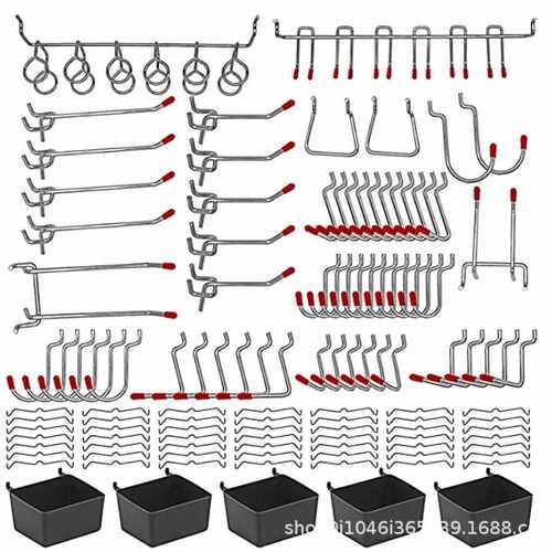 洞洞板挂钩洞洞板金属钩工具挂钩 Pegboard hook 114PCS