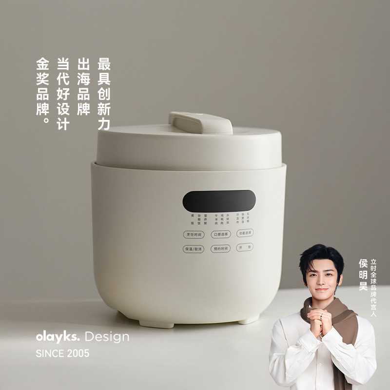 olayks立时畅销日韩0涂层电压力锅