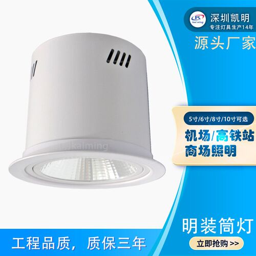 博物馆照明led明j装筒灯展览馆30w40w50w60w筒灯高显色指数90