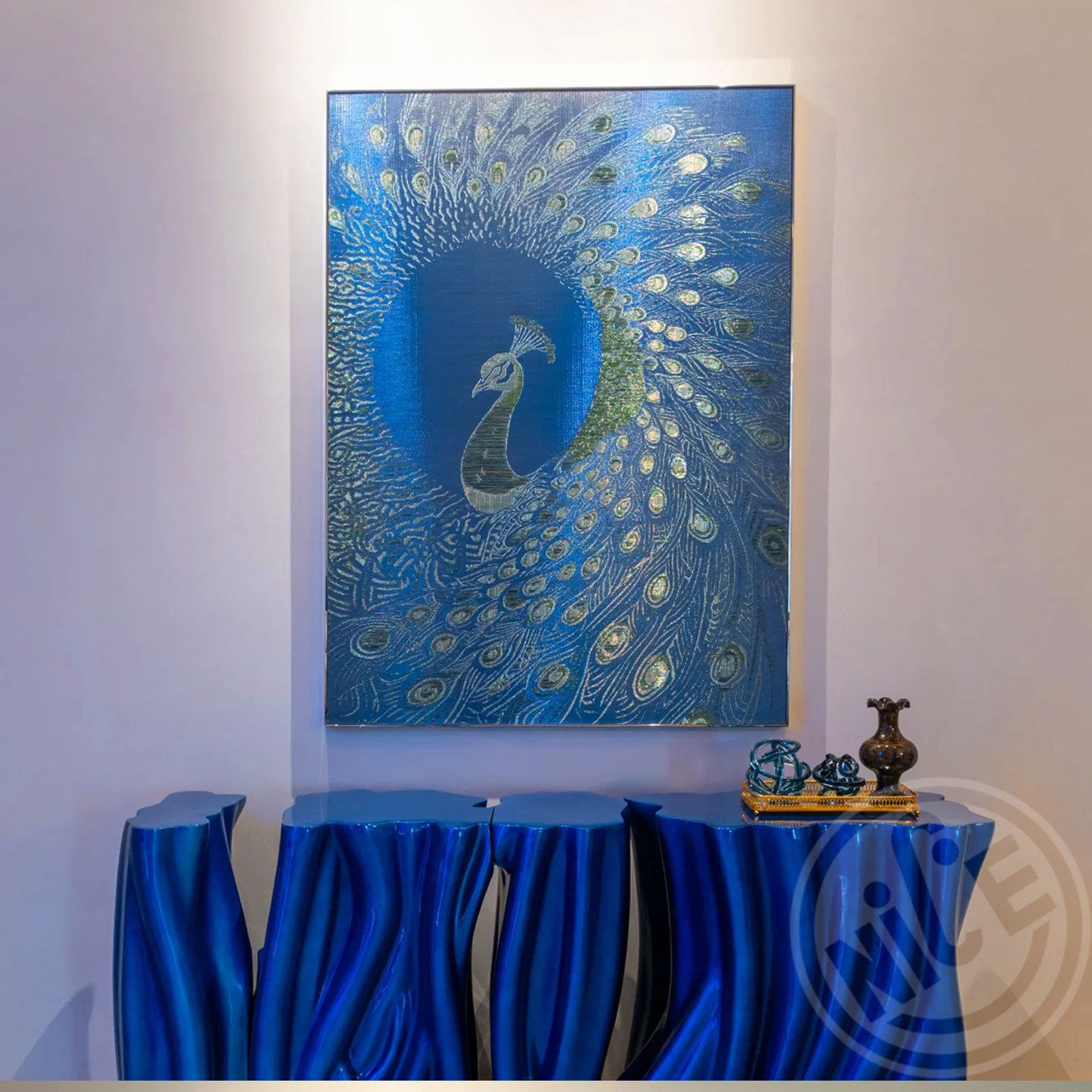铜丝编织画金属络缇画客厅玄关高级挂画展会样板间现代简约装饰画