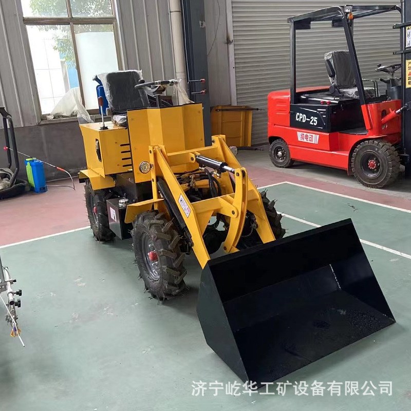 供应小型四驱装载机多功能电动铲车农W用家用推土机