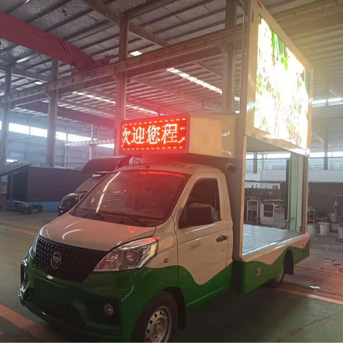 出口广告车 LED宣传车大运蓝牌户外移动流动宣传车