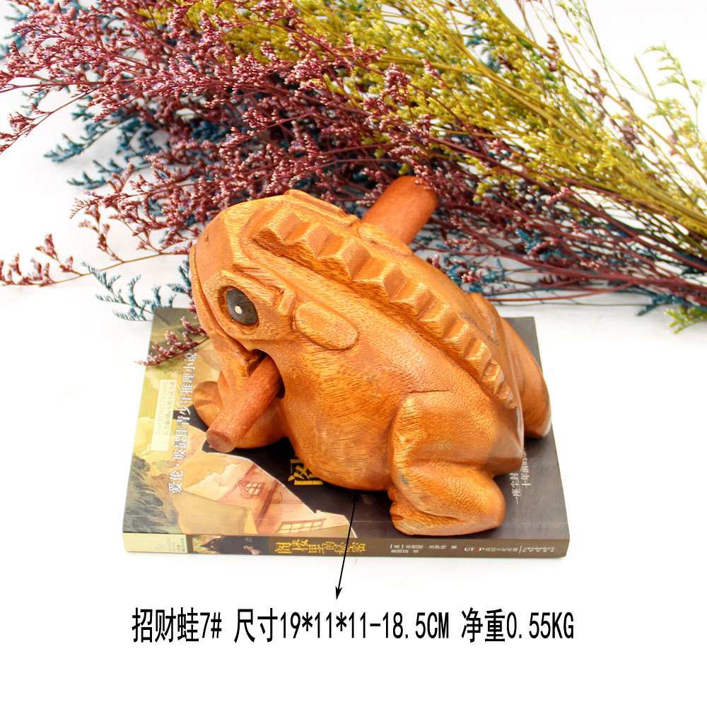7号木青蛙 泰式木雕工艺品 木质家居摆饰 木质装饰