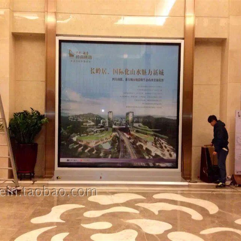 大型led滚动灯箱壁o挂式单面室外广告灯箱换画滚轴系统广告牌定