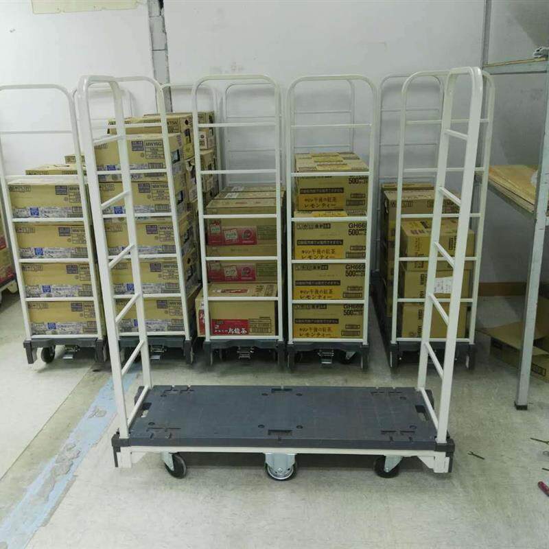市补货车六轮上货车窄巷道推车商理货车通道挺车拆卸物流