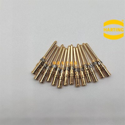 HARTING重载连接器 09150006125 10A冷压镀金公针 0.75mm哈丁针