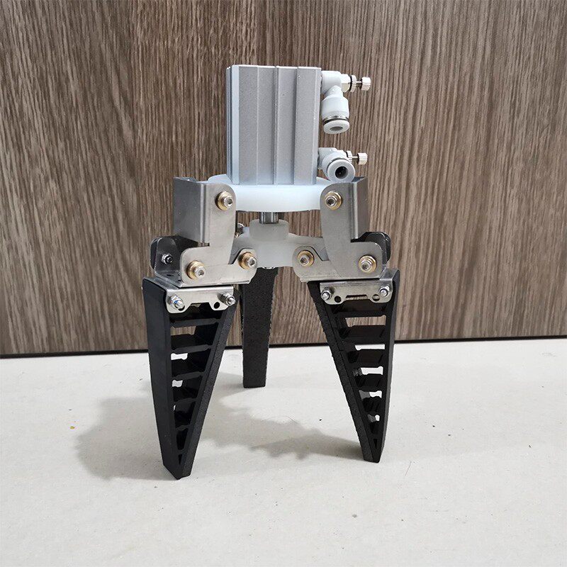 鳍条效应机械爪 仿生柔性机械手夹具舵机驱动软指夹爪 软体机器人
