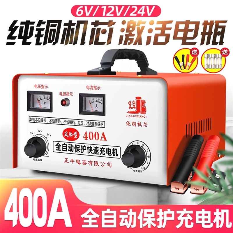 德国进口汽车电瓶充电器纯铜12V24V智能修复大功率全自动蓄电池充