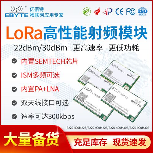 新一代lora无线模块LLCC68芯片远距离433M\470M硬件模块二次开发