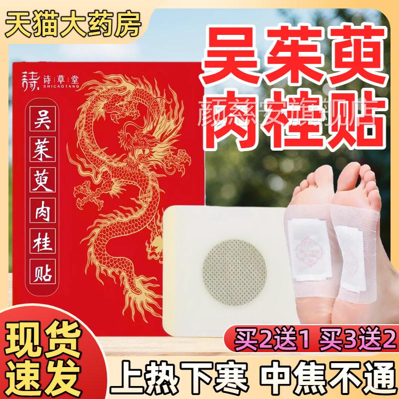 吴茱祛萸肉桂足贴引火归元三焦不通寒除湿艾草脚底足贴官方正品颜