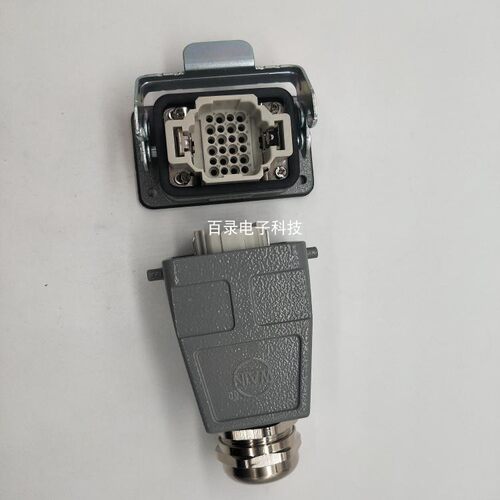 HEE-024-M/F重载连接器 24芯矩形航空插头插座 单扣上下出线