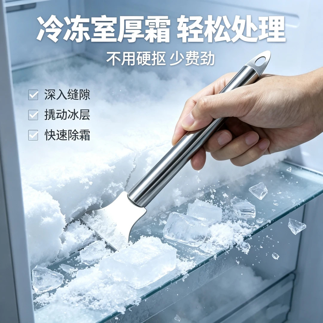 不锈钢锅底铲刀去油工具黑垢焦油铲刀冰箱除霜冰铲厨房除垢铲刀wq