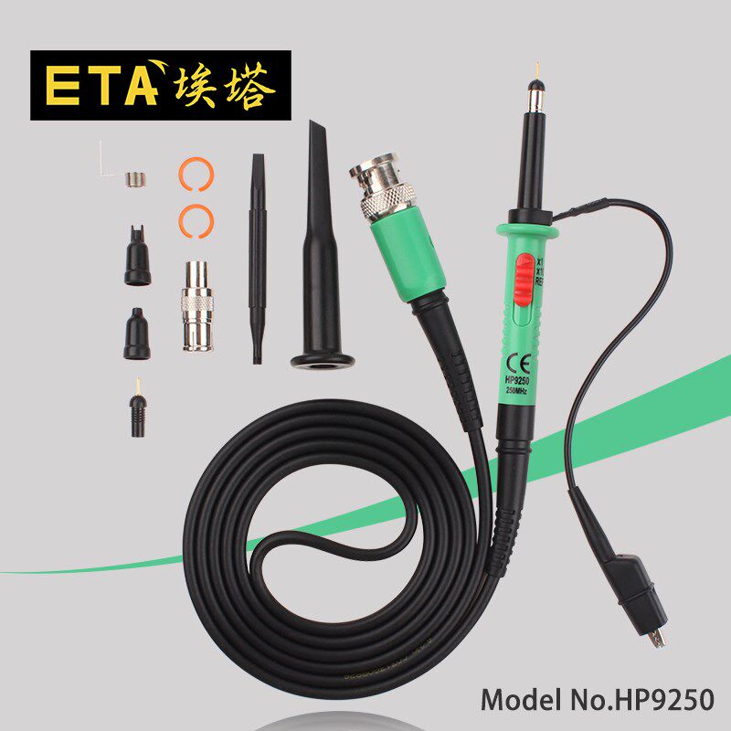 ETA埃塔 250MHz示波器探头 HP9250 示波器探头探棒 探针棒连接线