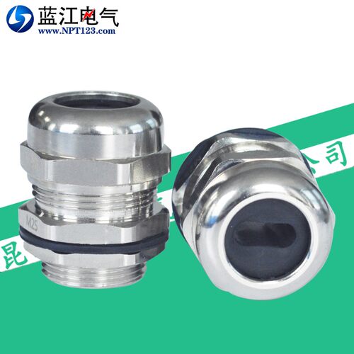 铜镀镍扁孔防爆接头M20M25M32M40M50金属扁线缆格兰头扁防水接头