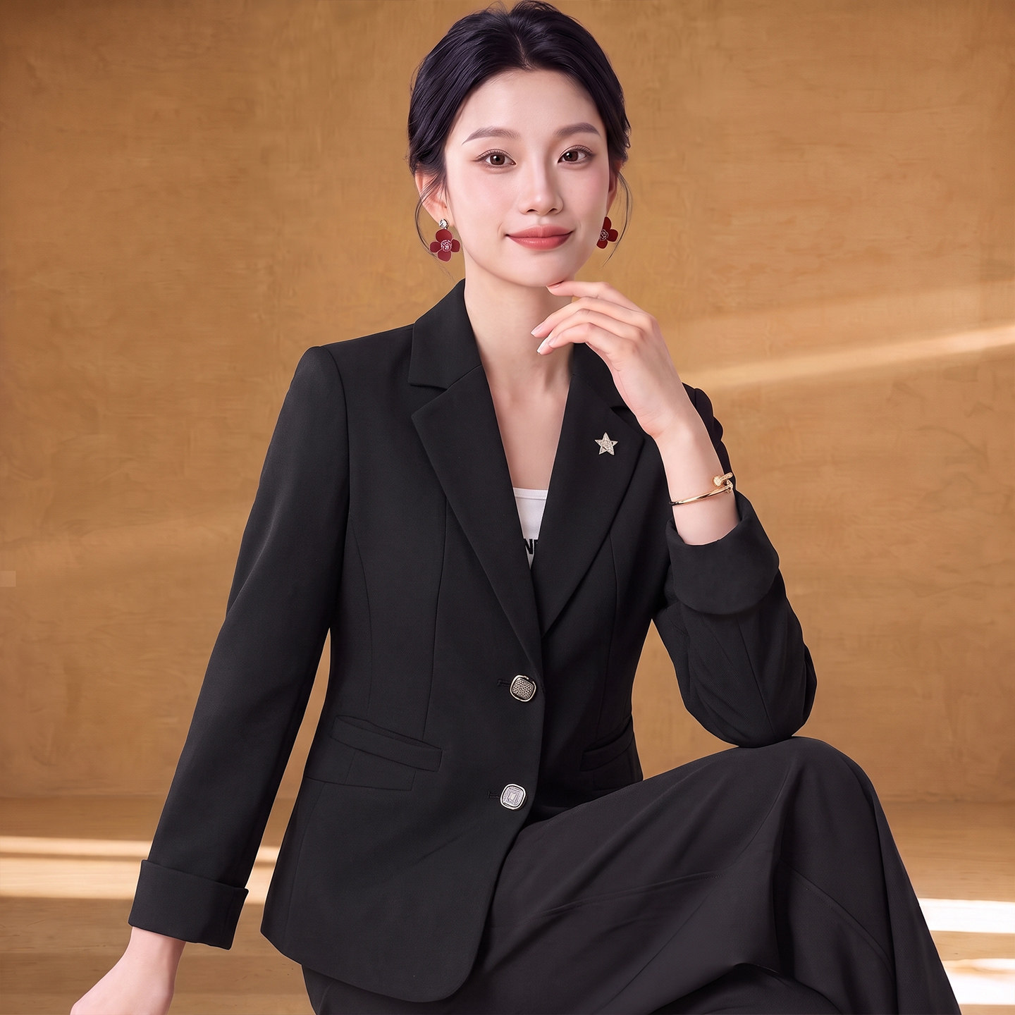 米芳艳小西装外套气质高级感西服图片