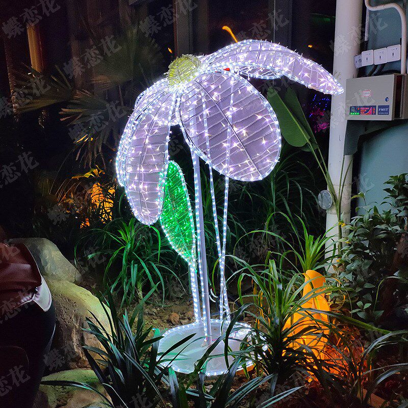 夜游文旅景区花朵灯 n田园草丛防水防晒花朵led灯公园装饰氛围灯