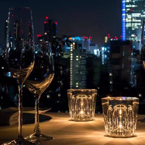 日式Ambientec水晶便携无线夜灯酒吧K氛围桌灯充电户外西餐厅台灯