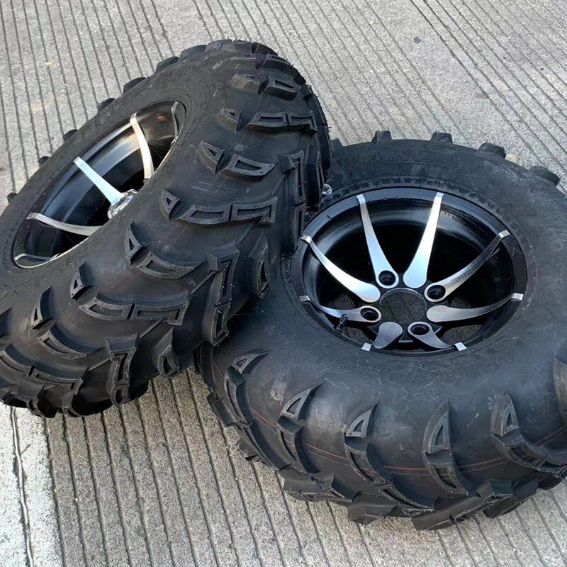 四轮卡丁车沙滩车25X8-12 25X10-12寸火焰花越野万达轮胎铝轮毂