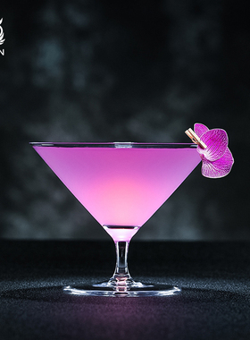 CRISON马天尼酒杯 DWF05日式水晶鸡尾酒杯 三角扩口调酒矮脚杯