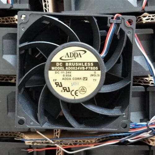 全新原装ADDA 8038 24V 0.95A AD0824VB-F7BDS 散热风扇4线8厘米