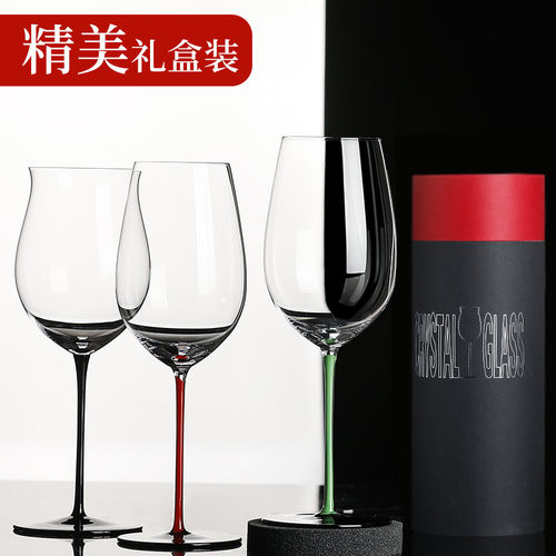 德国勃垦地红酒杯单个装波尔多高脚杯大号葡萄酒杯特大水晶礼盒