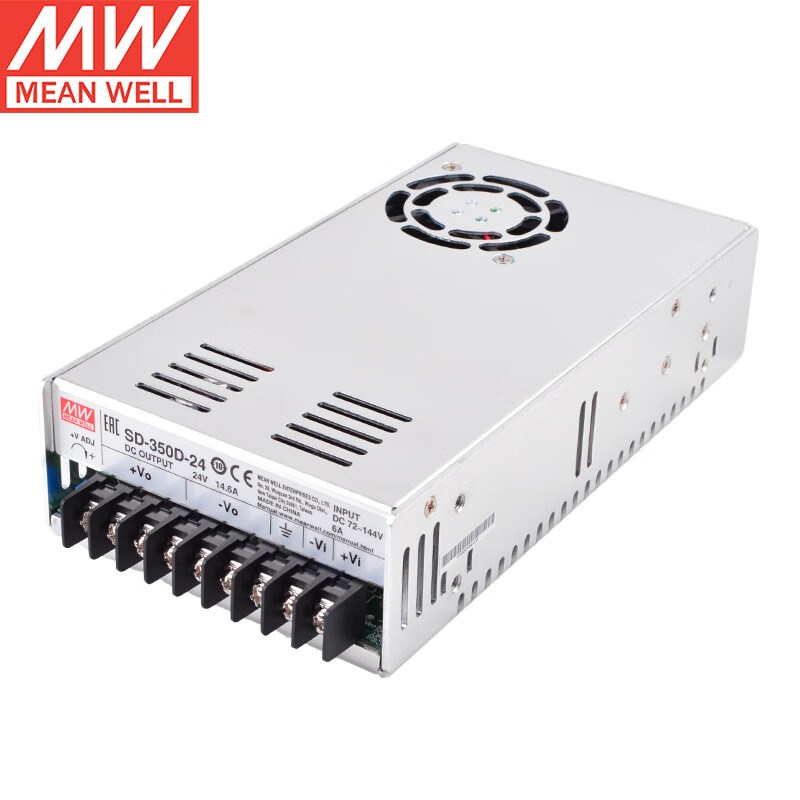 台湾明纬SD-350D-24 DC转DC电源供应器 350W 开关电源14.6A 24V
