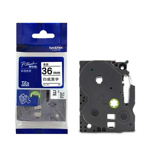 原装兄弟标签机色带36mm标签纸TZe-261/661/461适用PT-900/900W