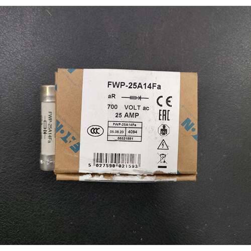 FWP-25A14F陶瓷管保险丝 700V 25A 14X51 巴斯曼BUSSMANN熔断器