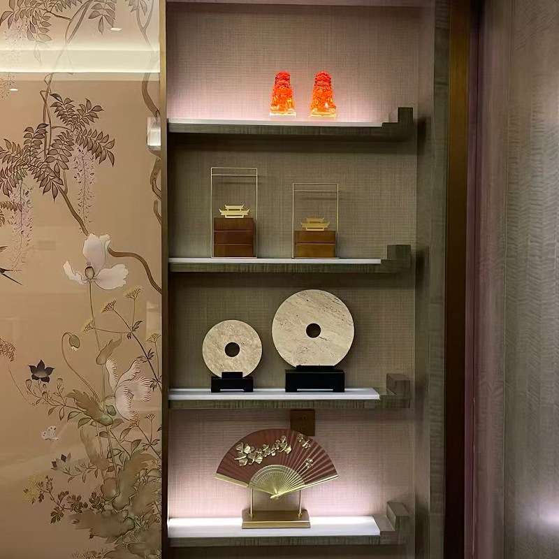 新中式透明树脂狮子摆件样板房间书房桌面茶室茶桌软装饰品工艺品