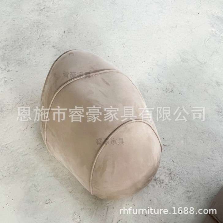 北欧鹅卵石沙发矮凳商场创意休息墩子儿童区圆凳座凳小客厅凳子