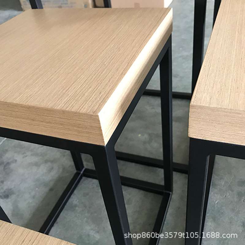 造心现代简约茶几金属方形阳台咖啡厅接待洽谈阳台适用