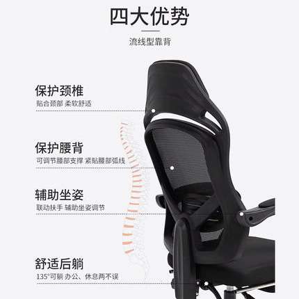 网布透气椅办公椅现代简约职员电脑椅人体工学椅会议椅家用电竞椅