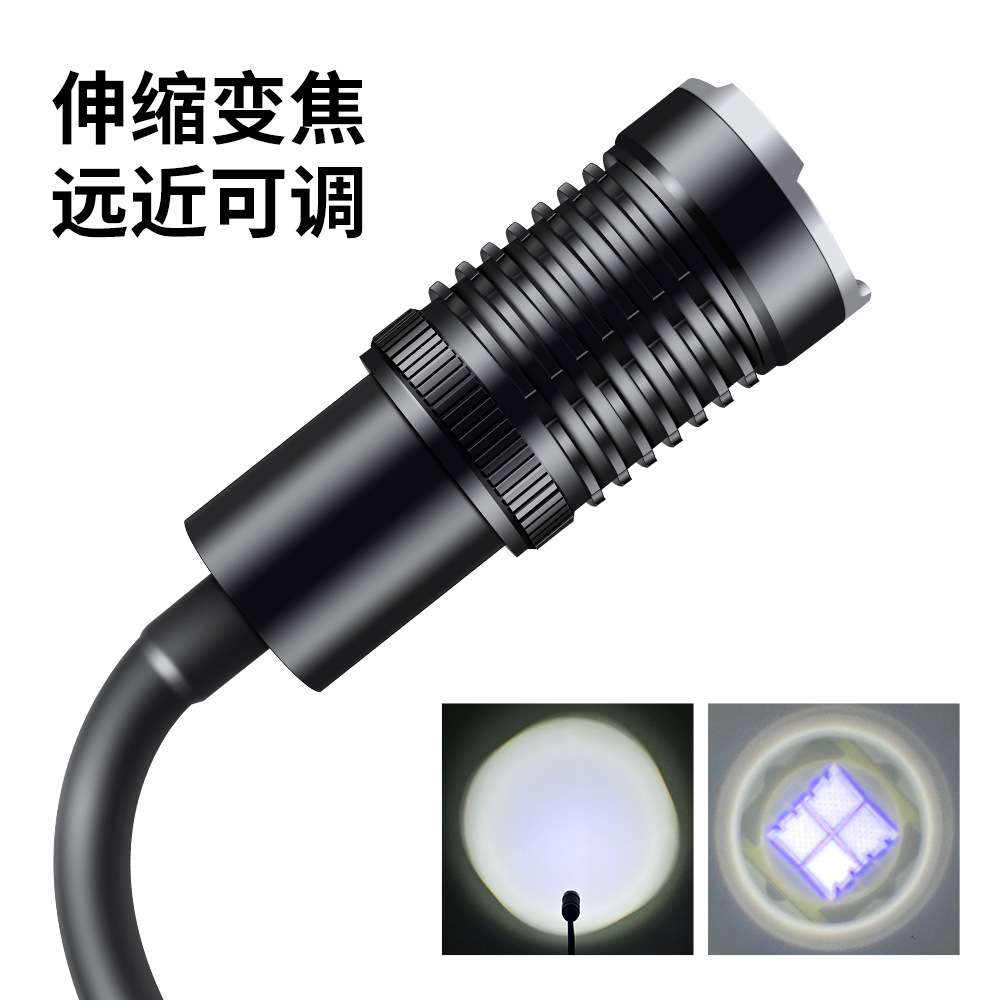 跨境新款XHP90伸缩变焦LED软管烧烤灯户外应急照明汽车维修工作灯
