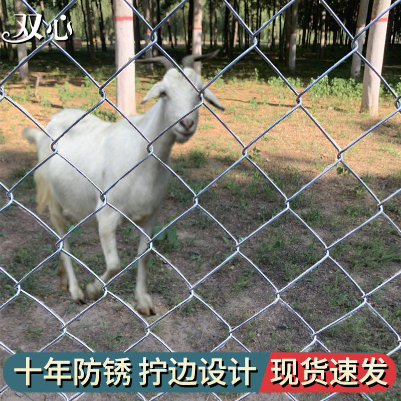镀锌钢丝网勾花铁丝网围栏网养殖护栏网养鸡圈牛羊菱形防护网围网
