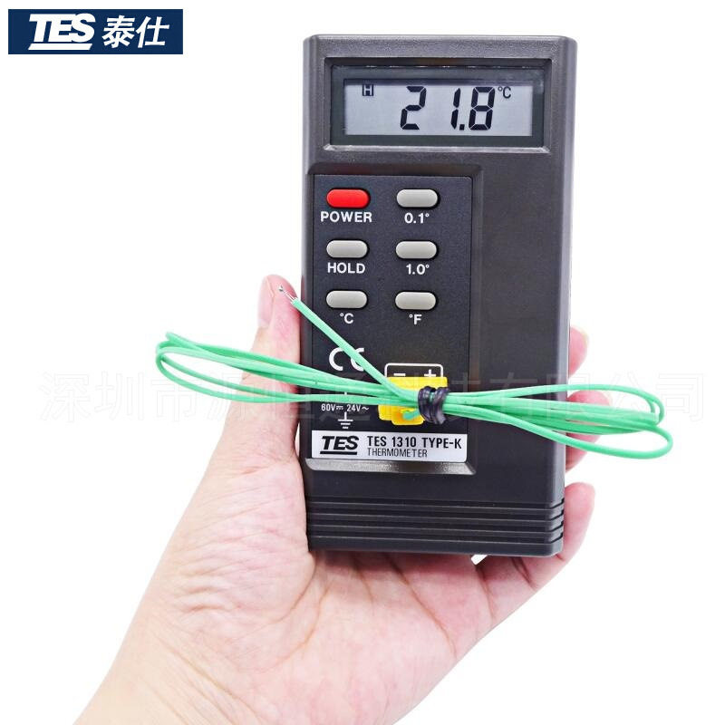 原装台湾泰仕TES1310温度计含TP-K01热电偶线模温测量