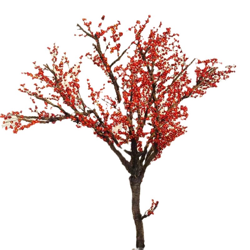 仿真梅花树大型x假桃花树商场酒店落地装饰绿植摆放红梅树假树腊