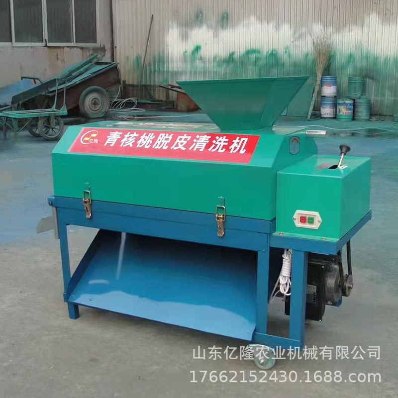 鲜青核桃油茶果去皮机带清洗