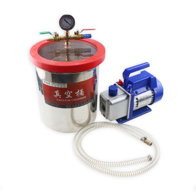 真空现货2加仑不绣钢真空桶+3CFM真空泵/220V50HZ/1W10V60HZ