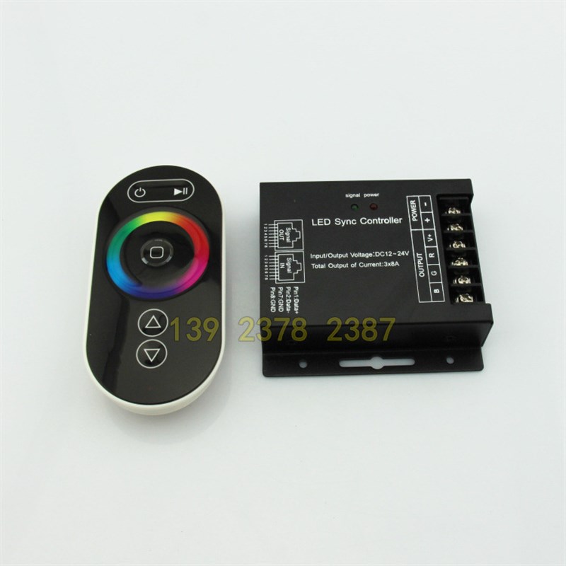 LEDRGB无线同步接口触摸控制器x 七彩灯条 灯带rgb12V288W控制器