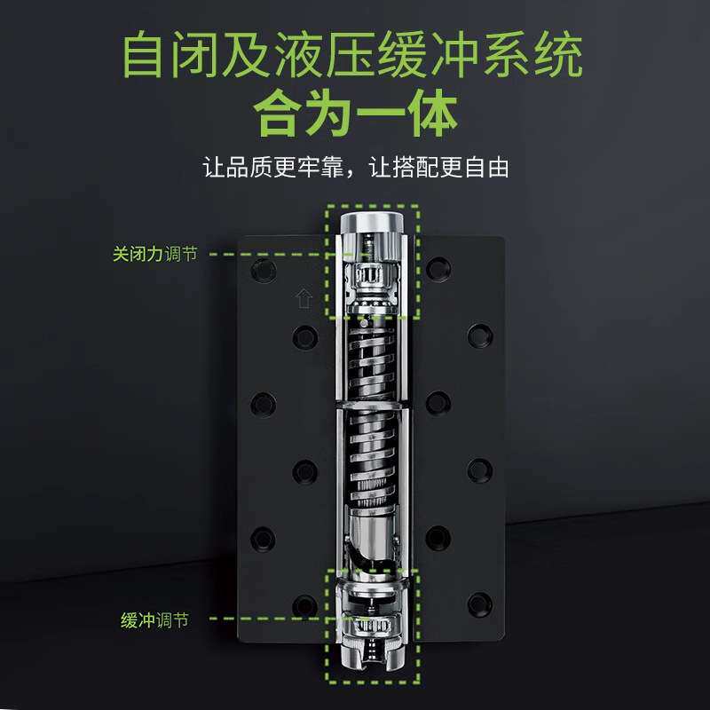 AE型液压缓冲闭门合页静音回弹自动关门合页酒店隐形木门专用合页