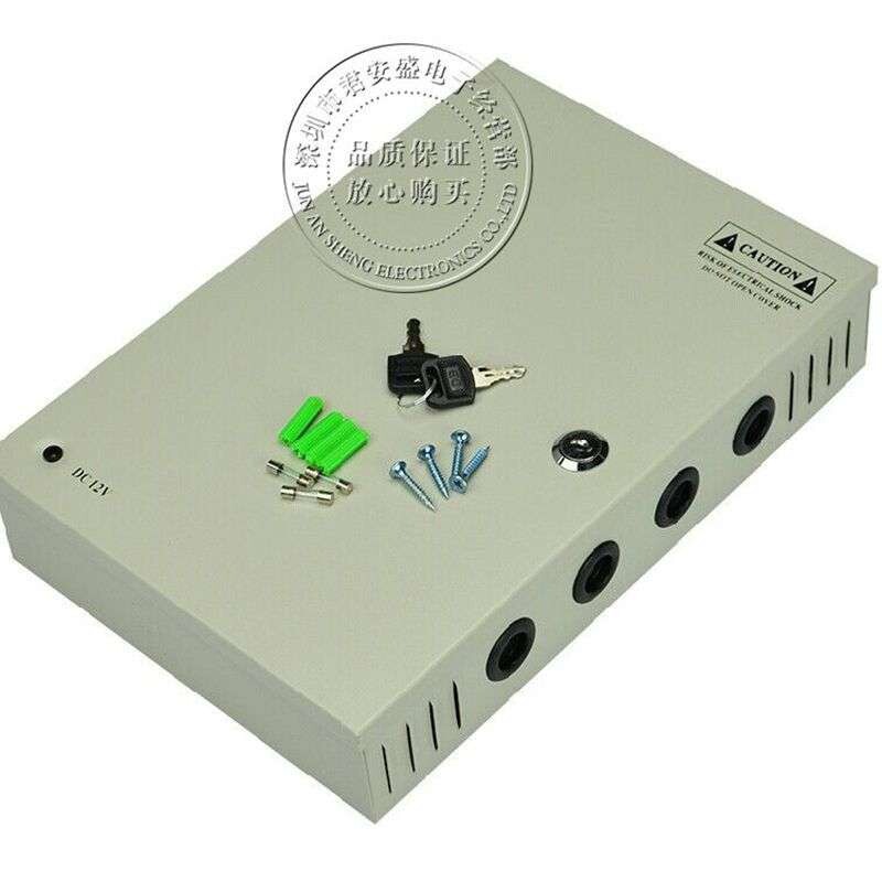 供应防水集中供电12V20A18路输出监控电源箱