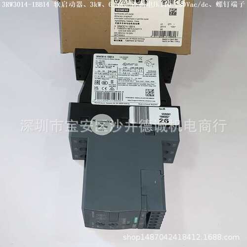 3RW3013-1BB14 软启动器 控制电压 110-230Vac/dc、200-480Vac