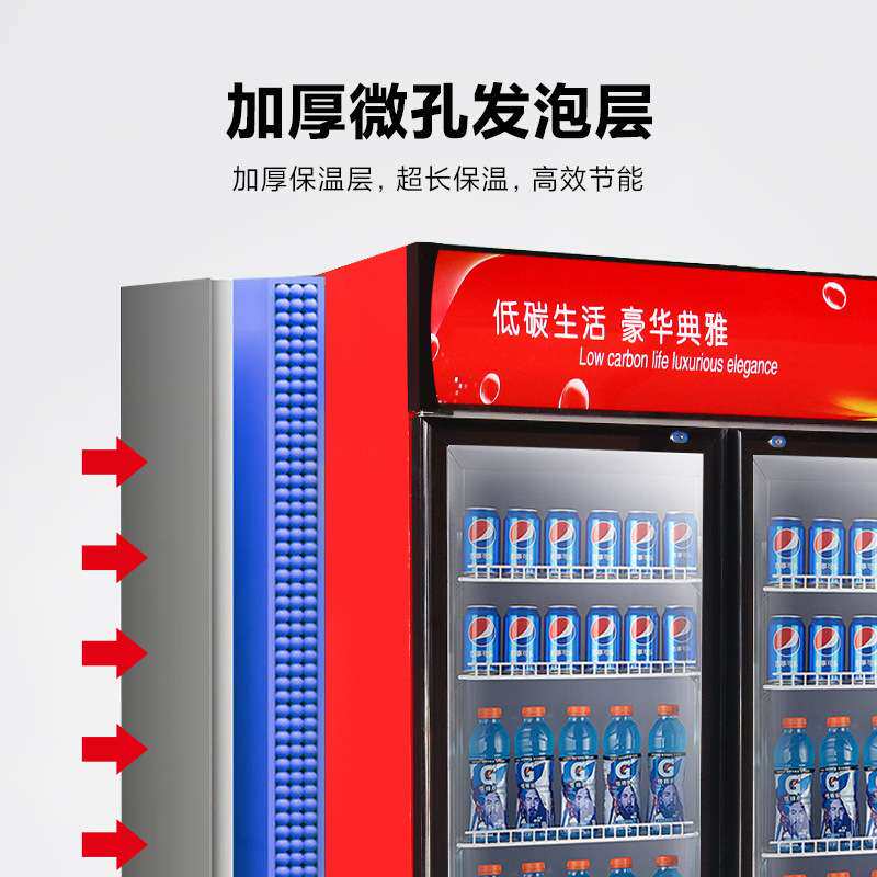 啤酒冷藏柜商用保鲜单双门立式冰箱超市便利店酒水饮料冷藏展示柜
