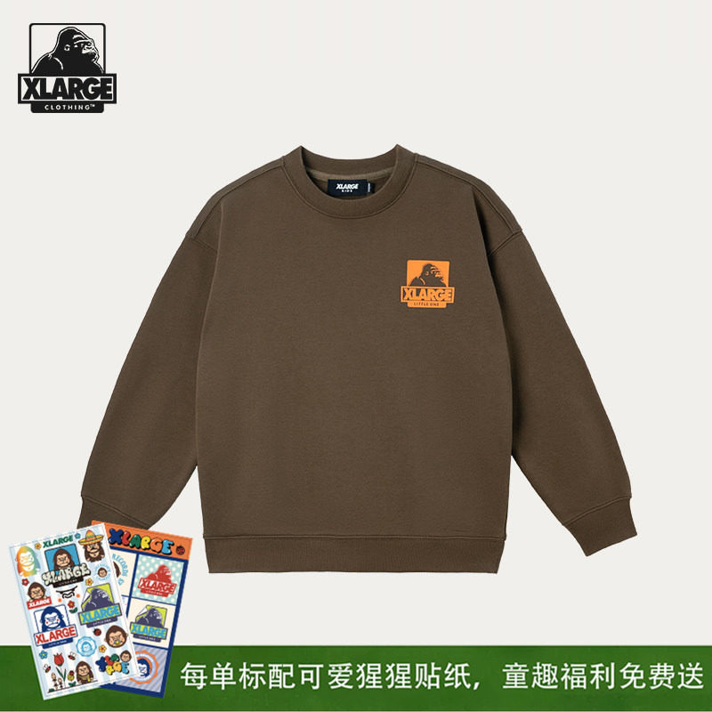 XLARGE中大童圆领印花休闲卫衣图片