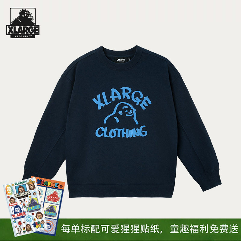 XLARGE儿童圆领保暖休闲卫衣上衣图片