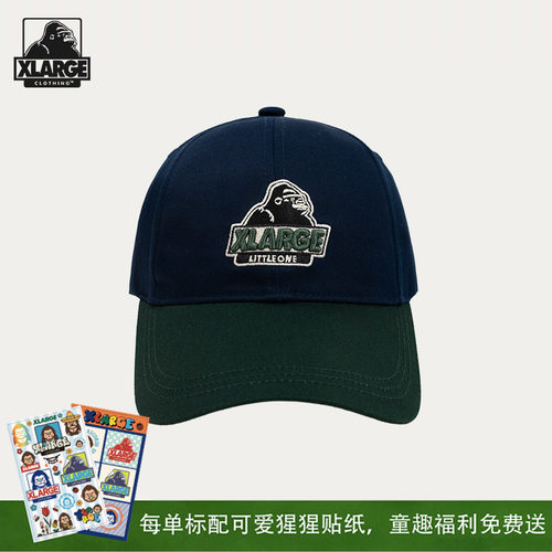 XLARGE儿童刺绣鸭舌防晒棒球帽
