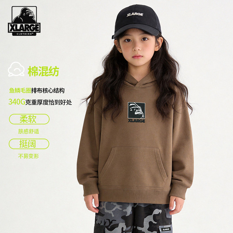 XLARGE中大童重装连帽儿童卫衣图片
