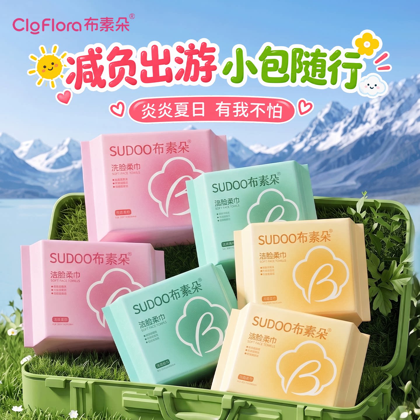 布素朵一次性亲肤便携洗脸巾图片